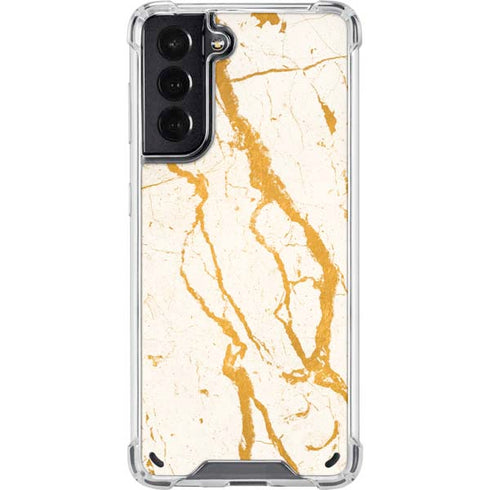 Cracked Marble Galaxy S21 5G Clear Case