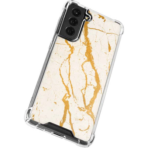 Cracked Marble Galaxy S21 FE Clear Case
