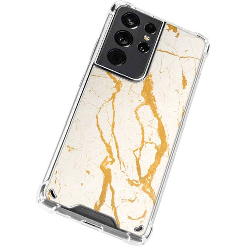 Cracked Marble Galaxy S21 Ultra 5G Clear Case