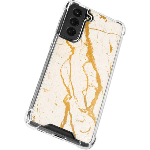 Cracked Marble Galaxy S22 Clear Case