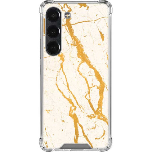 Cracked Marble Galaxy S23 Clear Case