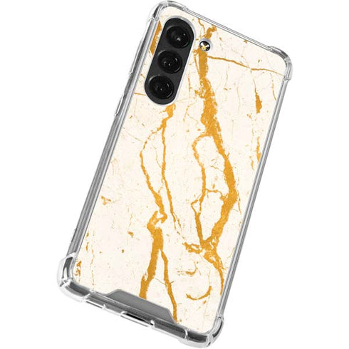 Cracked Marble Galaxy S23 Clear Case