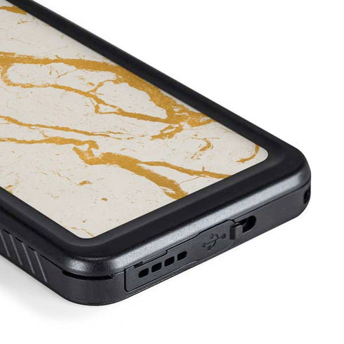 Cracked Marble Galaxy S23 Waterproof Case