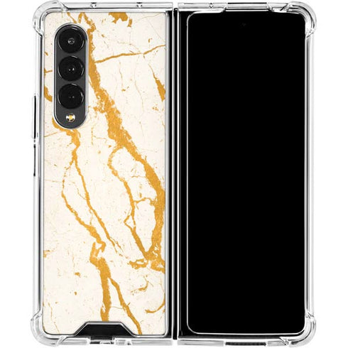 Cracked Marble Galaxy Z Fold4 5G Clear Case