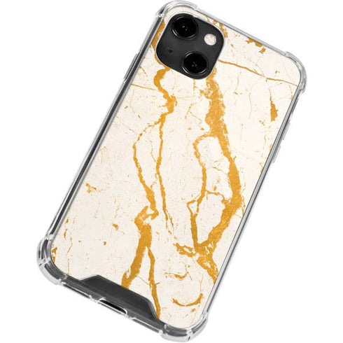 Cracked Marble iPhone 14 Clear Case