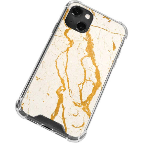 Cracked Marble iPhone 14 Plus Clear Case