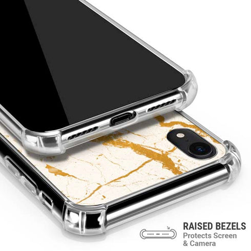 Cracked Marble iPhone XR Clear Case