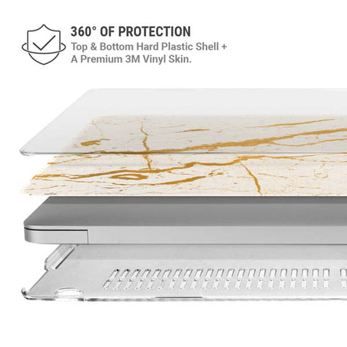 Cracked Marble MacBook Pro 16in (2019-20) Case plus Skin