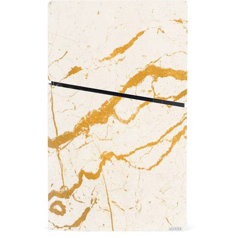 Cracked Marble PS5 Slim Digital Edition Console Skin