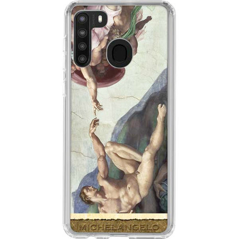 Michelangelo Creation of Adam Galaxy A21 Clear Case