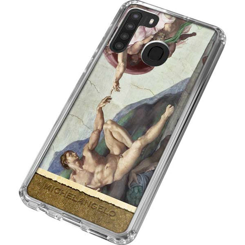 Michelangelo Creation of Adam Galaxy A21 Clear Case