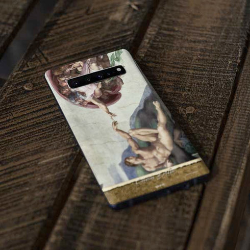 Creation of Adam by Michelangelo Galaxy S10 Plus Skin