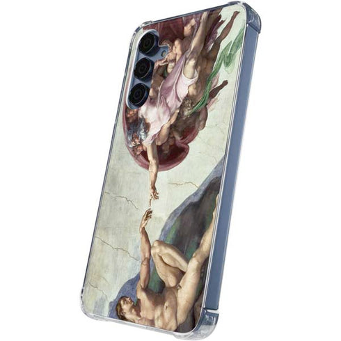Creation of Adam by Michelangelo Galaxy S24 Clear Case