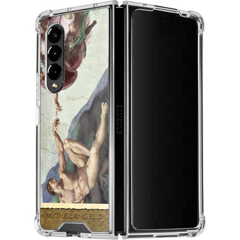 Michelangelo Creation of Adam Galaxy Z Fold4 5G Clear Case