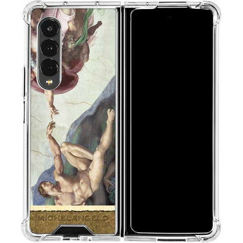 Michelangelo Creation of Adam Galaxy Z Fold4 5G Clear Case