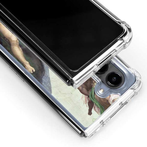 Creation of Adam by Michelangelo Galaxy Z Fold5 5G Clear Case