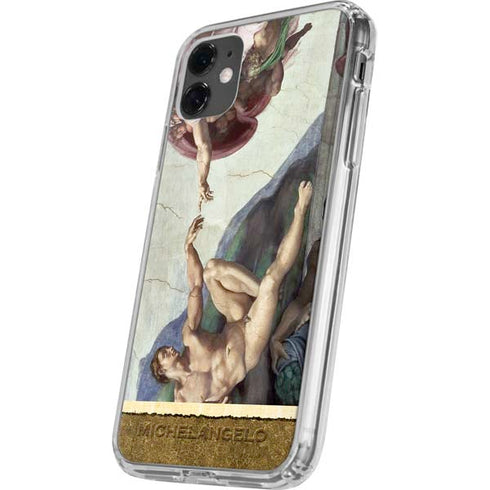 Creation of Adam by Michelangelo iPhone 11 Clear Case
