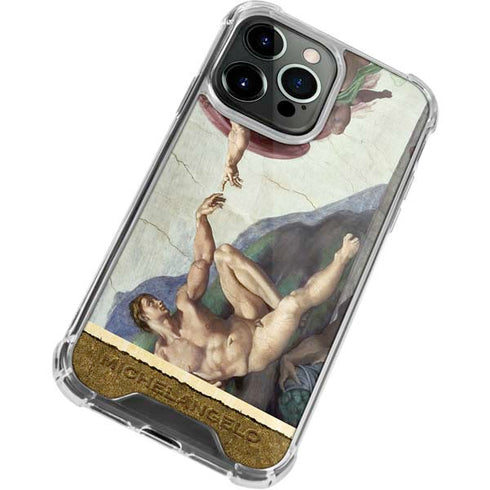 Creation of Adam by Michelangelo iPhone 15 Pro Clear Case