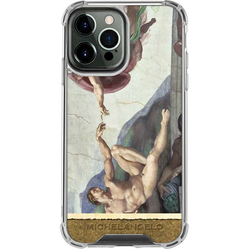 Creation of Adam by Michelangelo iPhone 15 Pro Max Clear Case