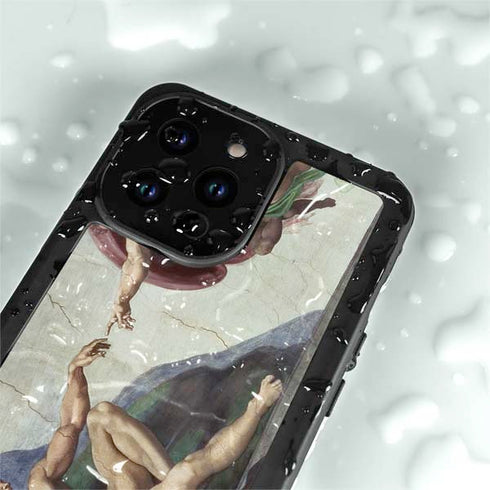 Michelangelo Creation of Adam iPhone 14 Pro Max Waterproof Case