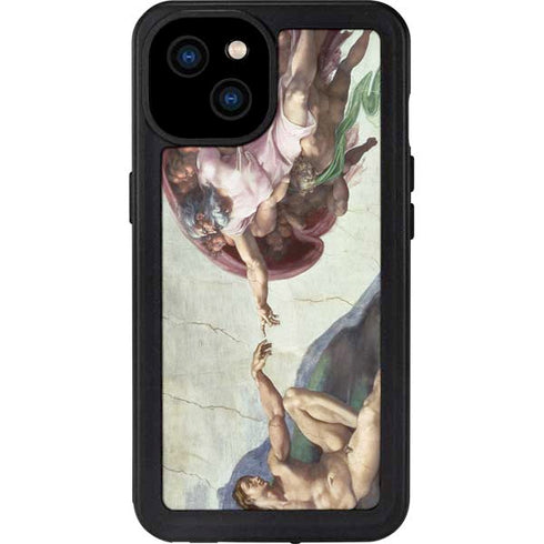 Creation of Adam by Michelangelo iPhone 15 Plus Waterproof Case