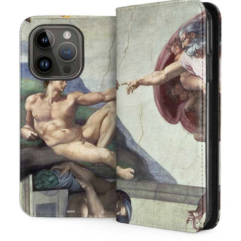Creation of Adam by Michelangelo iPhone 15 Pro Folio Case