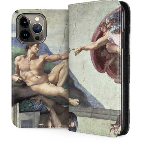 Creation of Adam by Michelangelo iPhone 15 Pro Max Folio Case