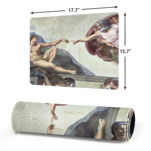 Creation of Adam by Michelangelo Gaming Mouse Pad