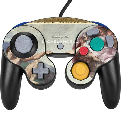Creation of Adam by Michelangelo Nintendo GameCube Controller Skin