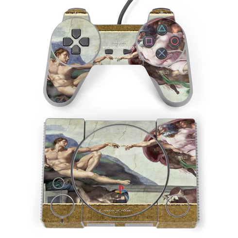 Creation of Adam by Michelangelo PlayStation Classic Bundle Skin