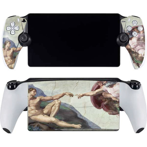 Creation of Adam by Michelangelo PlayStation Portal Remote Player Skin