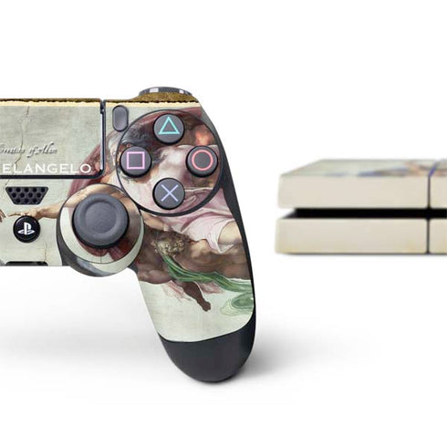Creation of Adam by Michelangelo PS4 Console and Controller Bundle Skin