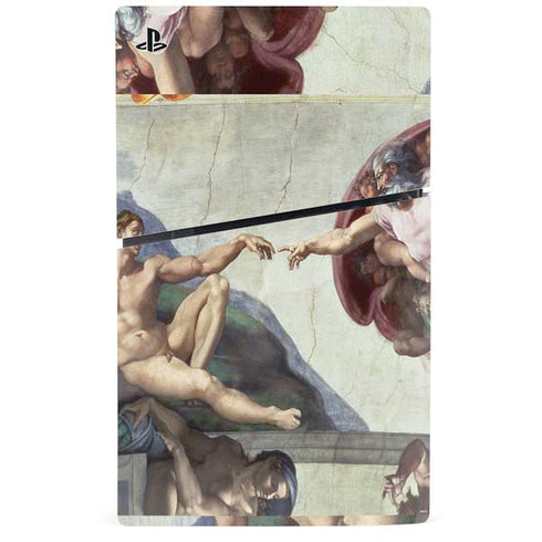 Creation of Adam by Michelangelo PS5 Slim Disk Console Skin