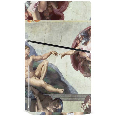 Creation of Adam by Michelangelo PS5 Slim Disk Console Skin