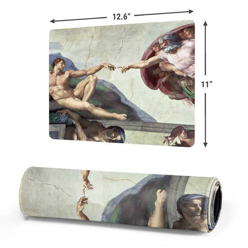 Creation of Adam by Michelangelo Gaming Mouse Pad