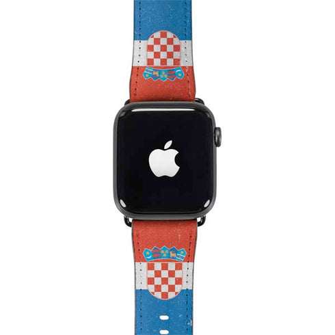 Croatia Flag Distressed Apple Watch Band 42-44mm