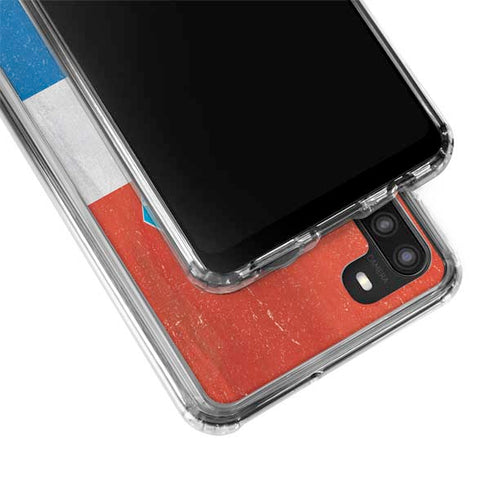 Croatia Flag Distressed Galaxy A21 Clear Case