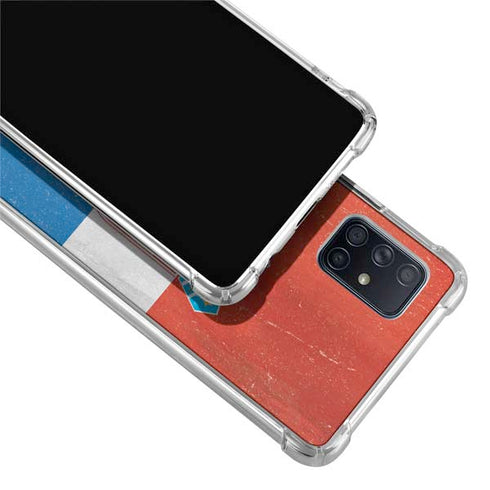 Croatia Flag Distressed Galaxy A51 5G Clear Case