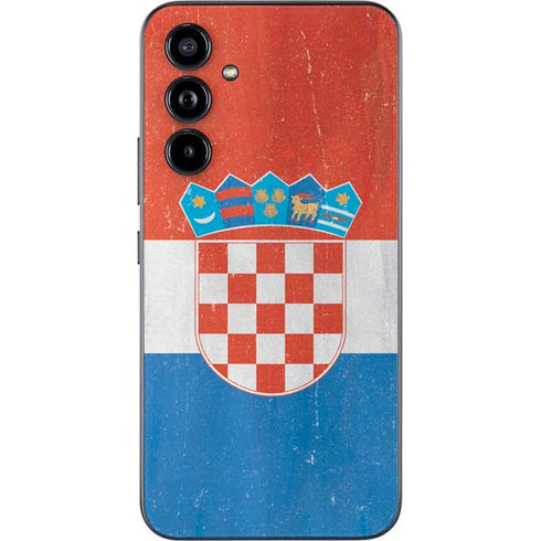 Croatia Flag Distressed Galaxy A54 5G Skin