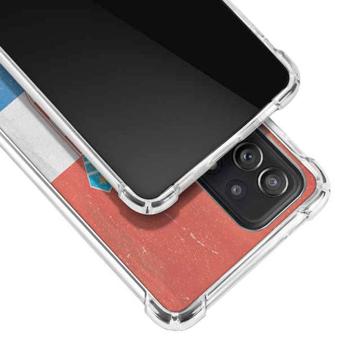 Croatia Flag Distressed Galaxy A72 5G Clear Case