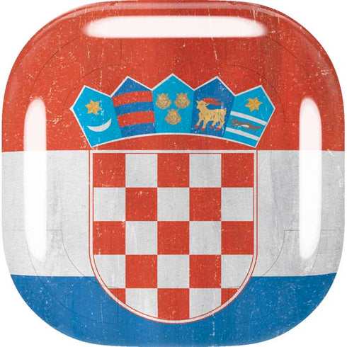 Croatia Flag Distressed Galaxy Buds Live Skin