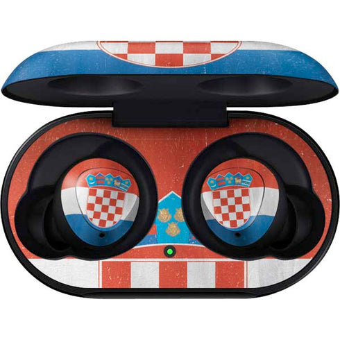 Croatia Flag Distressed Galaxy Buds Skin