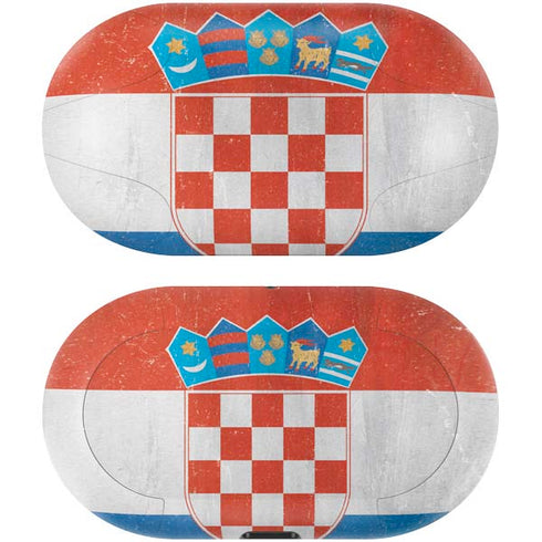 Croatia Flag Distressed Galaxy Buds Skin