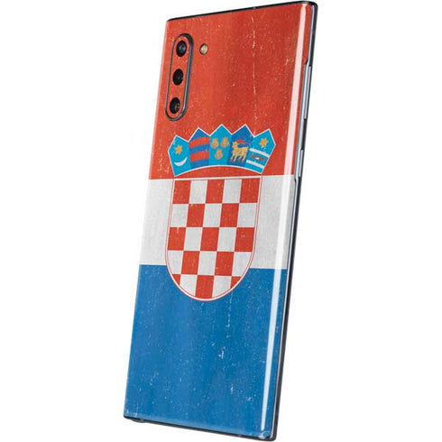 Croatia Flag Distressed Galaxy Note 10 Skin