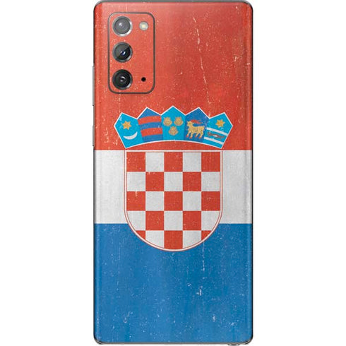 Croatia Flag Distressed Galaxy Note20 5G Skin