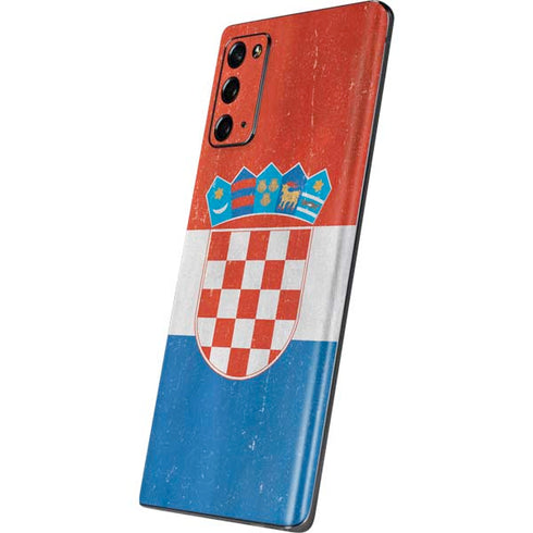 Croatia Flag Distressed Galaxy Note20 5G Skin