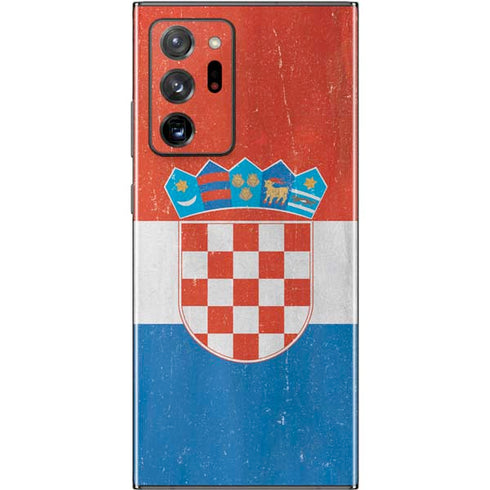 Croatia Flag Distressed Galaxy Note20 Ultra 5G Skin