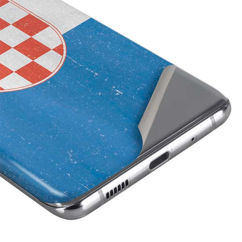 Croatia Flag Distressed Galaxy S20 Plus Skin