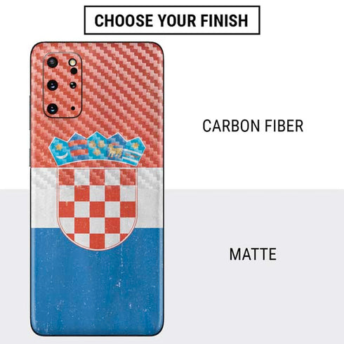 Croatia Flag Distressed Galaxy S20 Plus Skin