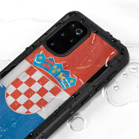 Croatia Flag Distressed Galaxy S20 Plus Waterproof Case